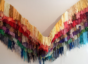 An art installation by artist Amber Robles-Gordon titled "My Rainbow is Enuf."